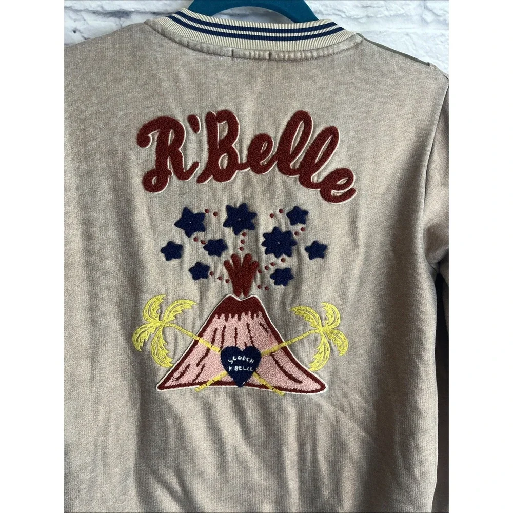 Scotch & Soda  R'Belle Preppy Academia Embroidered Varsity Bomber Jacket Size 14